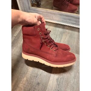 Timberland Kenniston SensorFlex Burgundy Nubuck Leather Lace Up Boots  Womens 8